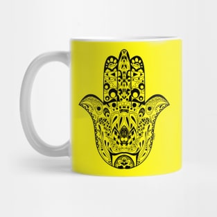 the Buddha hand in mandala floral pattern ecopop Mug